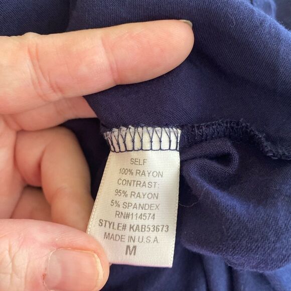 Pleione navy blue long sleeve top size medium - Picture 4 of 6